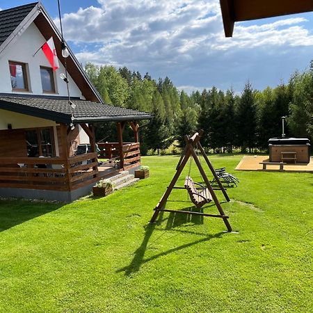 Domek Z Kominkiem Nad Jeziorem Z Jacuzzi Ogrodowym Sumowo  Buitenkant foto